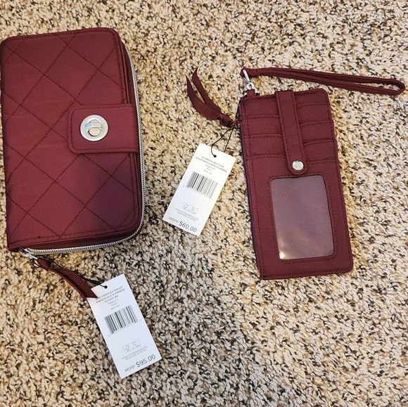 Vera Bradley Handbags - Vera Bradley RFID Turnlock Wallet & Ultimate Card Case in Performance Twill